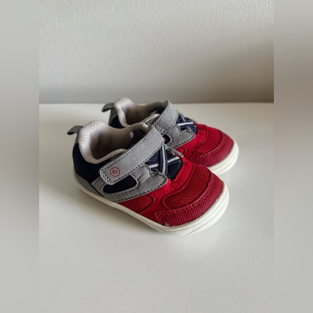 Stride Rite Surprize Boys Chase Red and Gray Sneakers- 4M